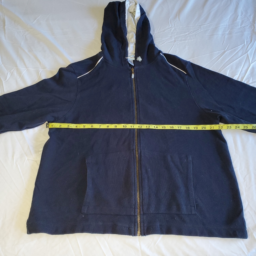 Cotton Couture Navy zipper hoodie xl/p/jr